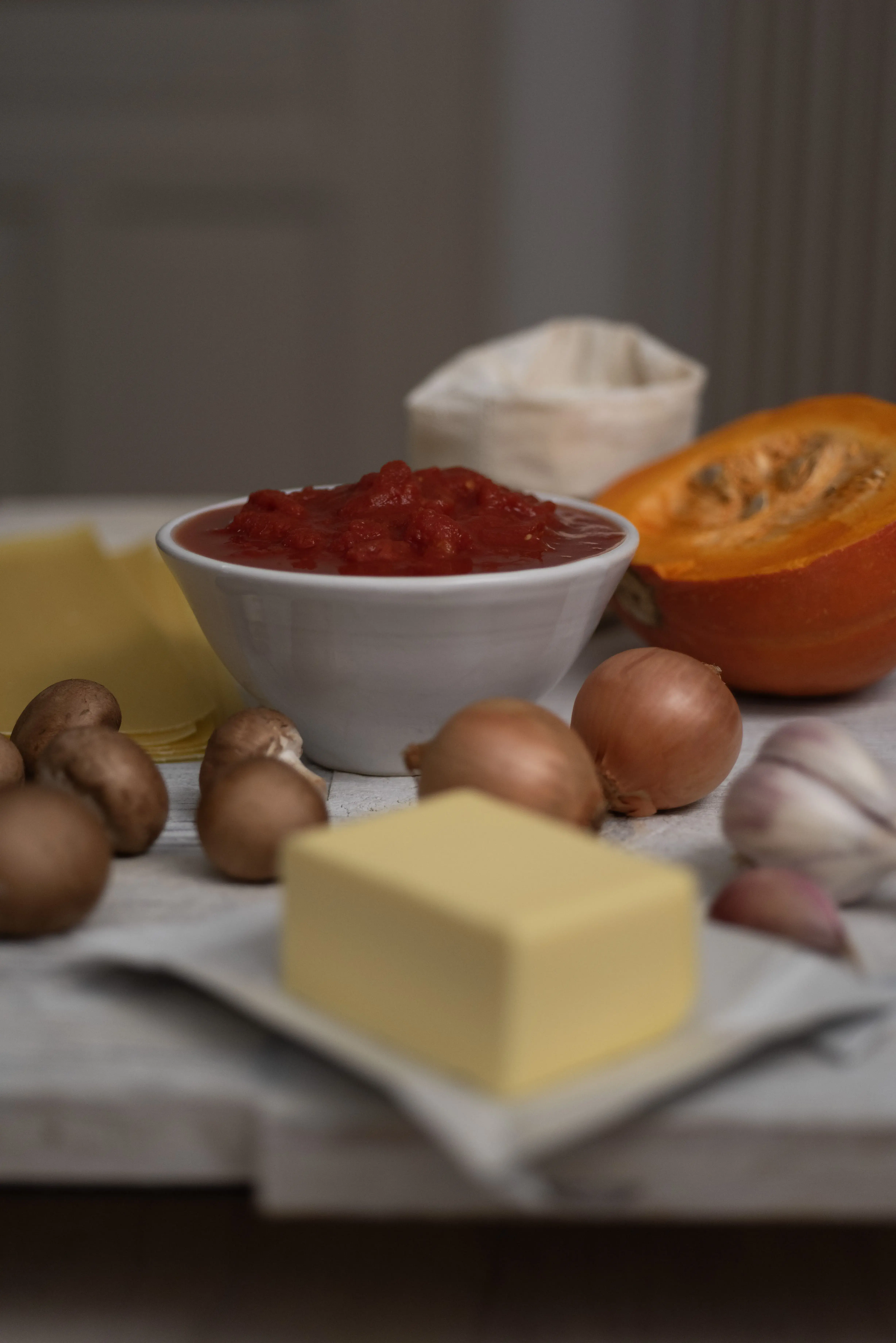 Zutaten für Kürbislasagne
